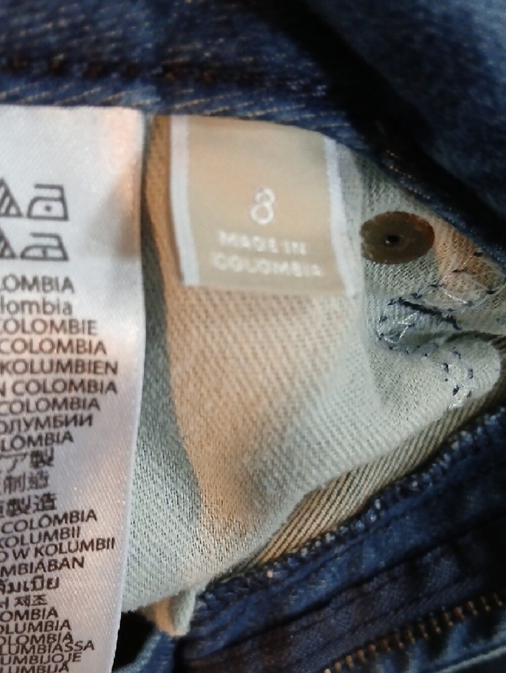 Michael Kors Mid Blue Cropped Rolled-Hem Jeans - Picture 3 of 4